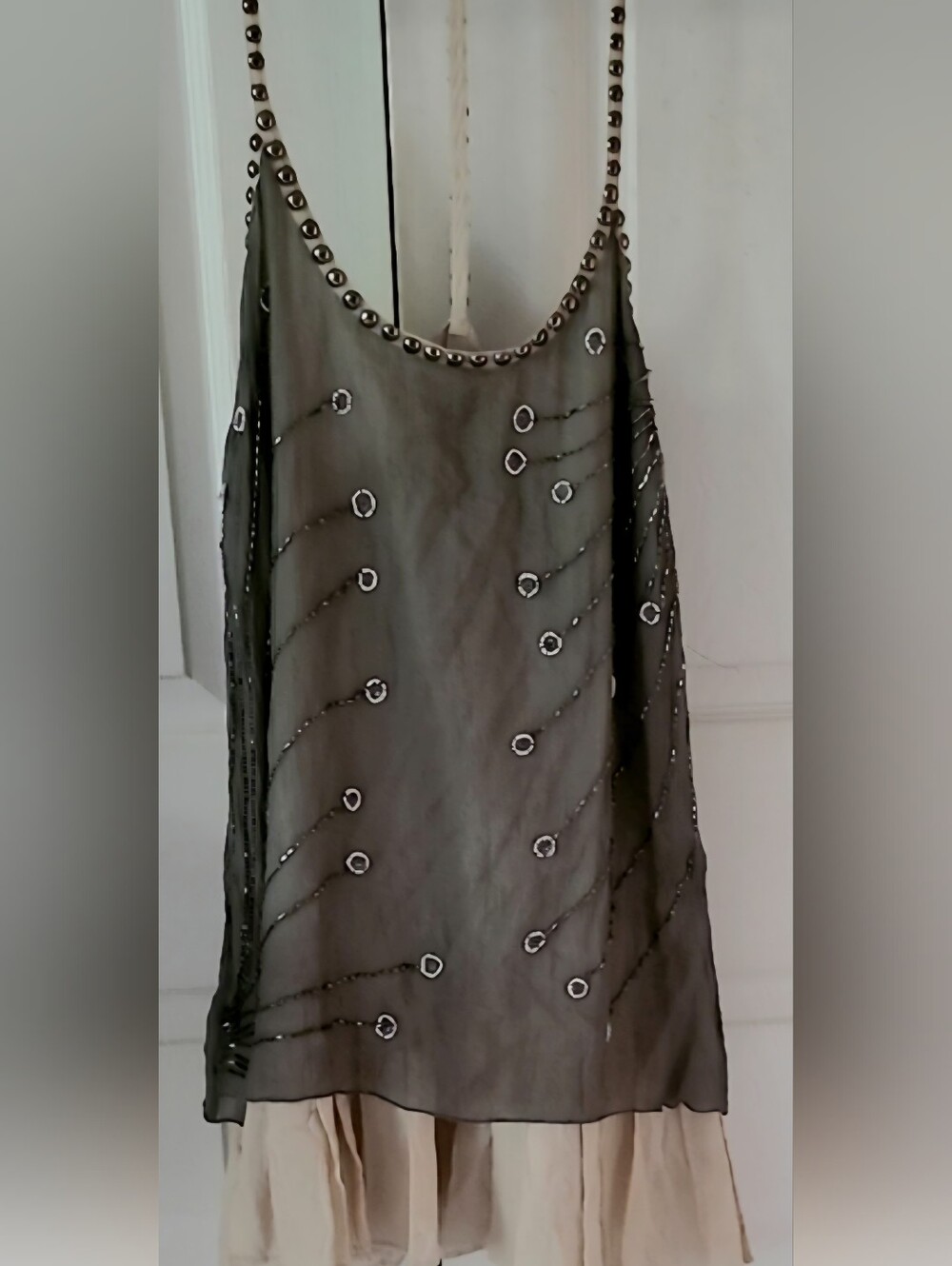 NWT Free People Ivory Grey Dress